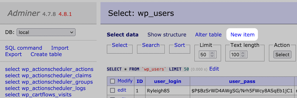 如何通过MySQL数据库添加WordPress新用户