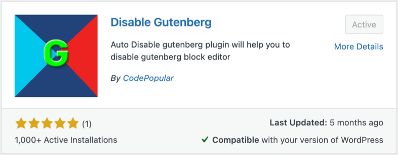 禁用Gutenberg古腾堡区块编辑器的5种方法