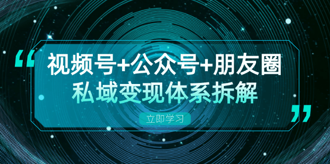 （13174期）视频号+公众号+朋友圈私域变现体系拆解，全体平台流量枯竭下的应对策略-星仔副业