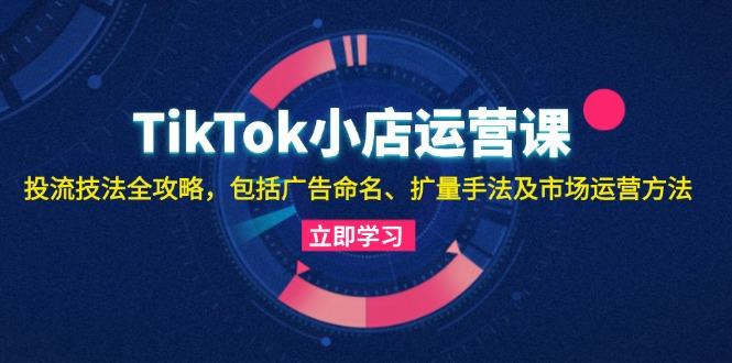 TikTok小商店运营课：投流手法攻略大全，包含广告宣传取名 扩量技巧以及市场运营方法-星仔副业