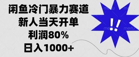 闲鱼冷门暴力赛道，新人当天开单，利润80%，日入几张-星仔副业