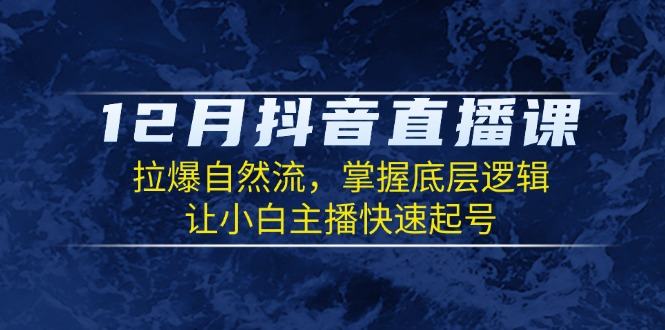 （13807期）12月抖音直播课：拉爆自然流，掌握底层逻辑，让小白主播快速起号-星仔副业